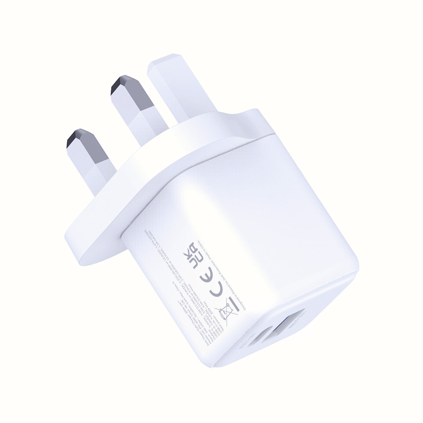 3mk GaN Hyper Charger 20W UK White