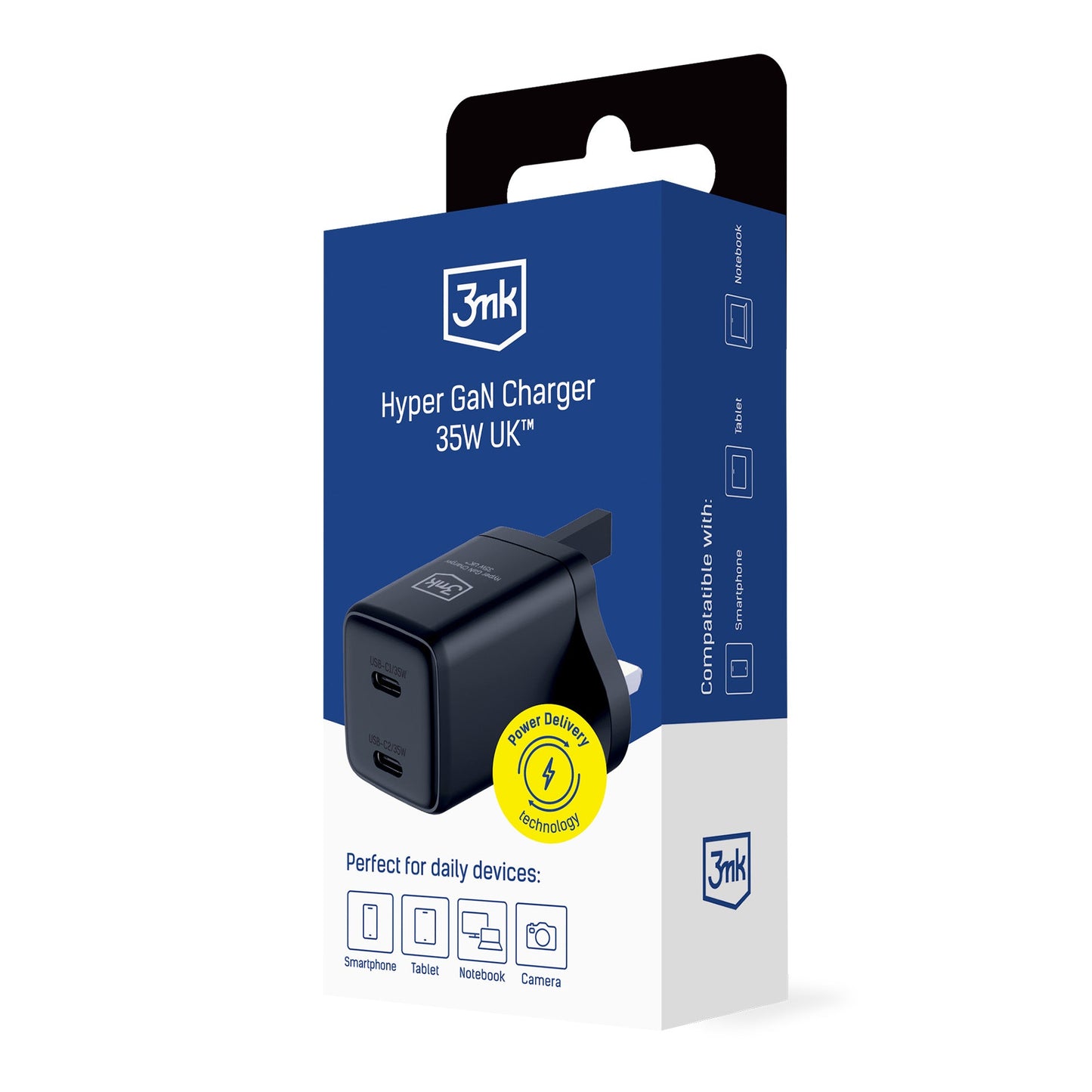 3mk GaN Hyper Charger 35W UK Black