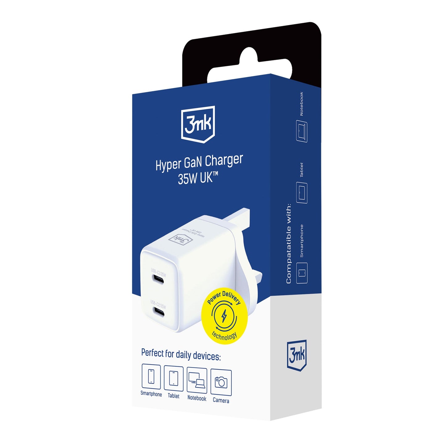 3mk GaN Hyper Charger 35W UK White