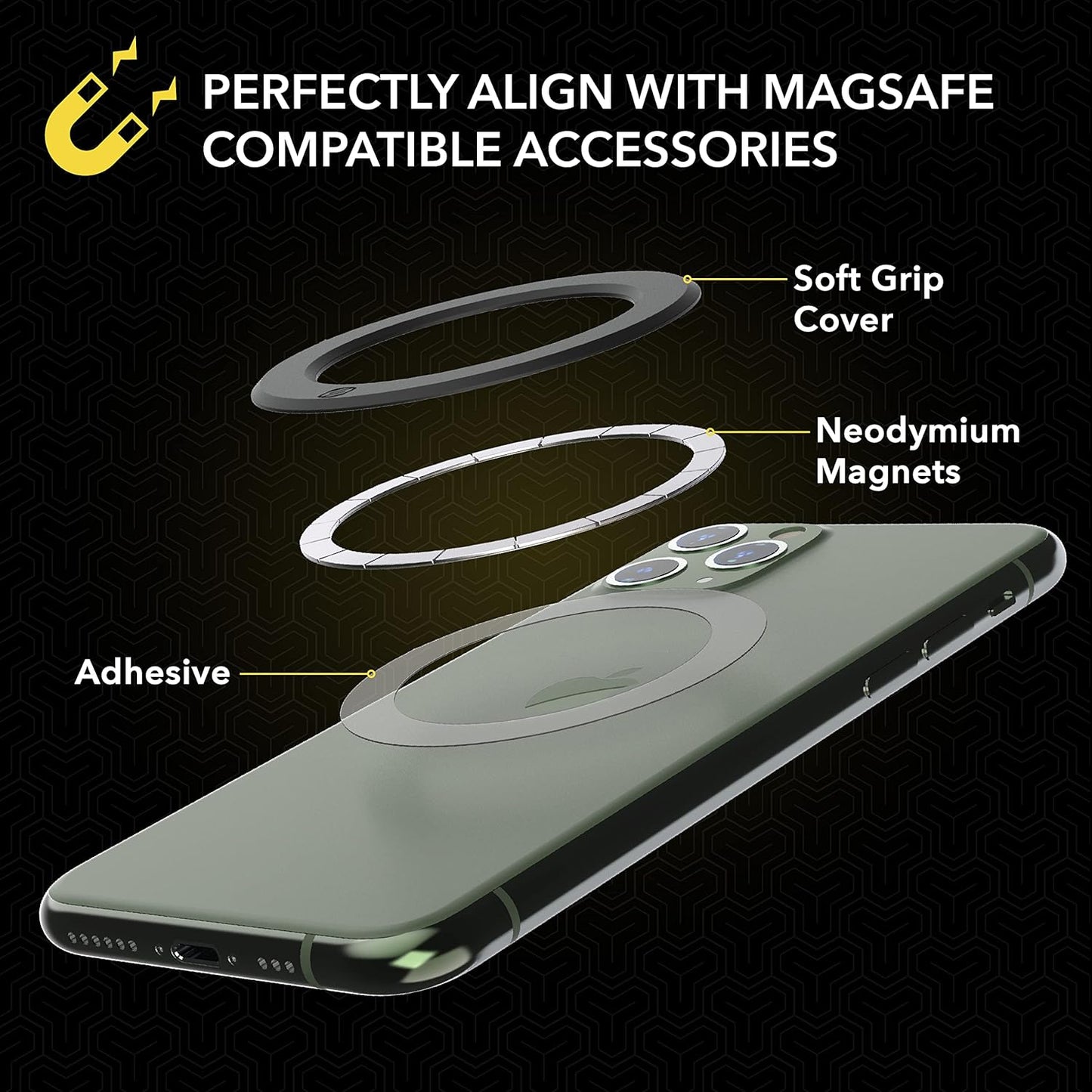 Scosche 2 Pack Adhesive Magnetic Adapter - MagSafe Compatible