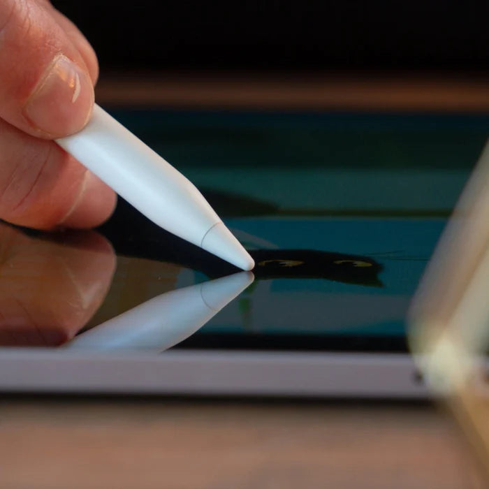 PenTips 2+ compatible with Apple Pencil (Textured Screw-On), White