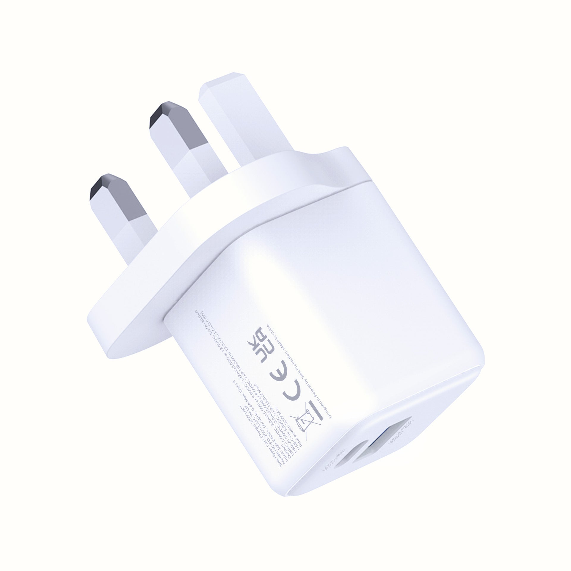 3mk GaN Hyper Charger 20W UK White