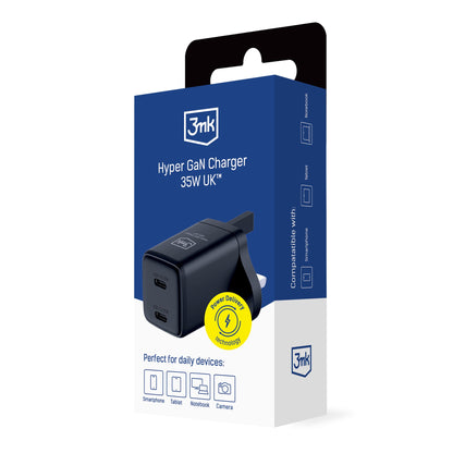 3mk GaN Hyper Charger 35W UK Black