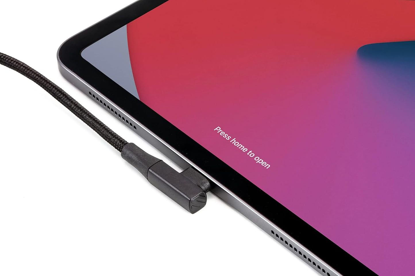 Scosche Strikeline RA USB-C to Right-Angle USB-C Braided Cable Black/Space Gray