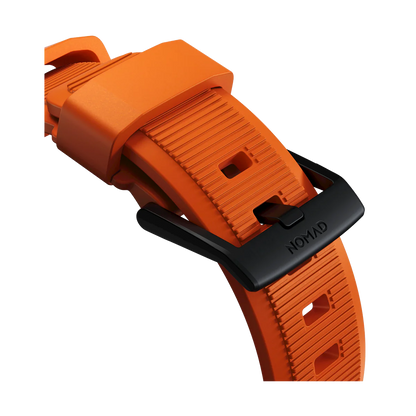 Nomad Rugged Band 46/49mm Ultra Orange w/ Black hardware for Apple Watch