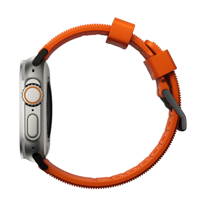 Nomad Rugged Band 46/49mm Ultra Orange w/ Black hardware for Apple Watch
